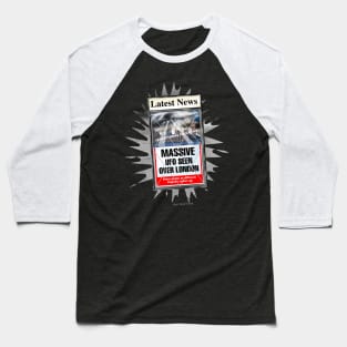 UFO Over London Baseball T-Shirt